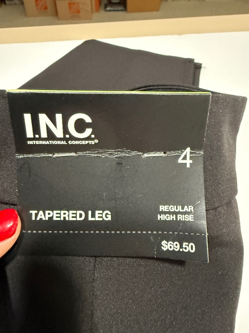 Women's high rise tapered pants, I.N.C. (Macy's), New with Tags - Size 4